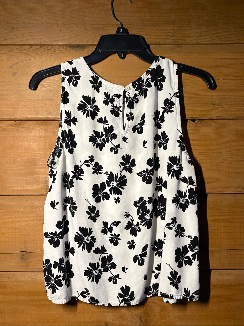 J. Crew Floral Camisole- Size Small- Black & White- Feminine Tank